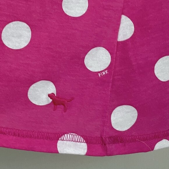 I Only Sleep In PINK Victoria's Secret Retro Polka Dot Babydoll Nightgown Size L - Picture 6 of 15